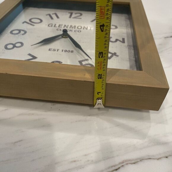 Decorative Accent Square Clock Wall Mount or Table Display Analog Clock - Picture 8 of 8